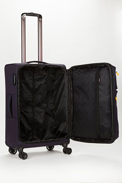 Fossil Unisex Antrasit Hafif Ultra Light Lüx Kumaş Büyük Boy Valiz