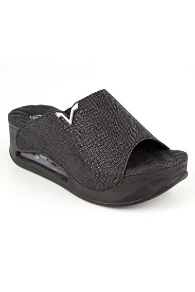 Muya Aero Anatomical Air Max Sole Heel Spur Women's Slippers Black Patterned