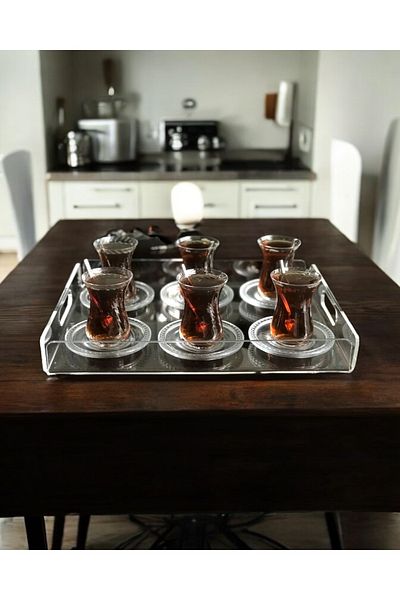 Queen Bee İstanbul Plexiglass Tray Patternless Large Size