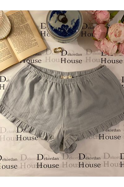 Dekordan House Organic Muslin Mini Shorts - Ruffled