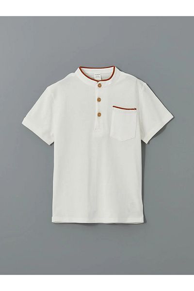LC Waikiki Lcw Kids Ecru Pike Boys T-Shirt and Pants 2-Piece