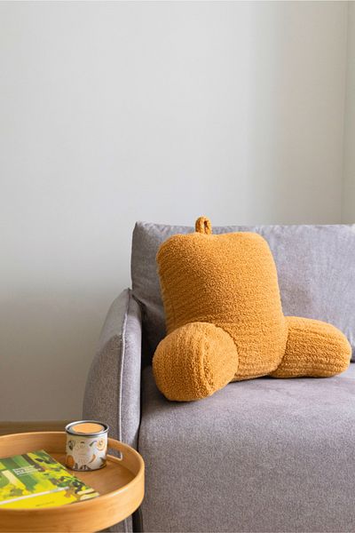 Este Decor هدية منزلية بلون الجمل - وسادة داعمة للظهر والخصر
