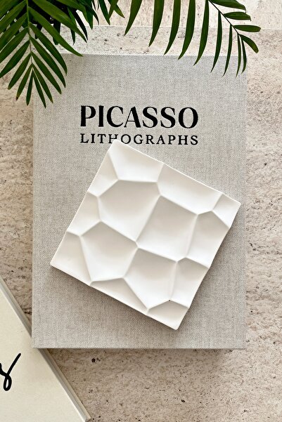 Mandalin Art Studio Διακοσμητικό πιάτο κοσμημάτων σε γεωμετρικό σχήμα, βάση γ...