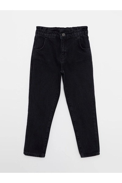 LC Waikiki Детски черни памучни дънки за момичета LCW