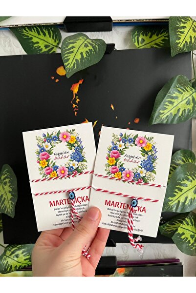 Novaly Store 2'li Marteniçka Şans ve Dilek İp Bilekliği Aşk Sevgili Nazar Bon...