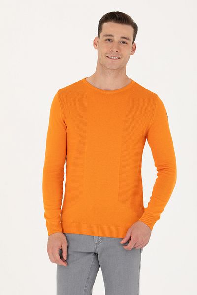 U.S. Polo Assn. Мъжки оранжев пуловер 50272118-VR240