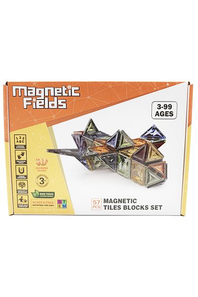Magnetic Fields Magnetic Tiles Blocks  Set-57 Pcs