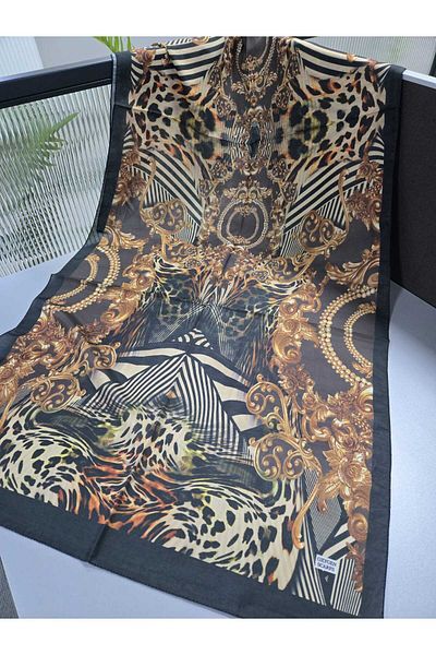 Oxygen Scarfs Ethnic Leopard Patterned Cotton Soft Shawl
