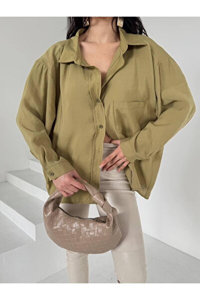 Ekim Store Cepli Modal Kumaş Oversize Salaş Gömlek