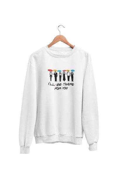qoeuyl boutique Θα είμαι εκεί για εσάς Φίλοι με τυπωμένο δώρο Unisex φούτερ με λαιμόκοψη