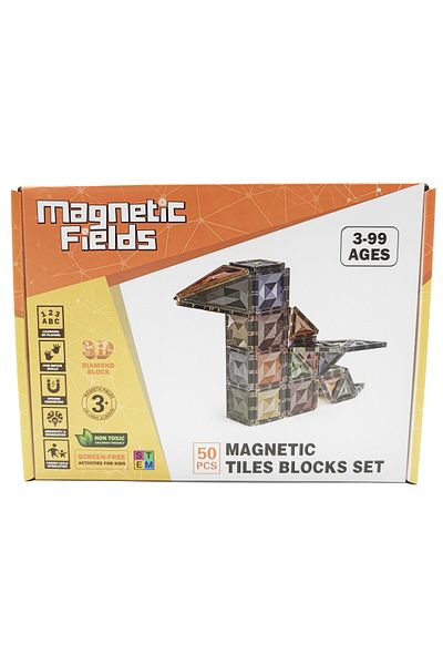 Magnetic Fields Magnetic Tiles Blocks  Set-50 Pcs