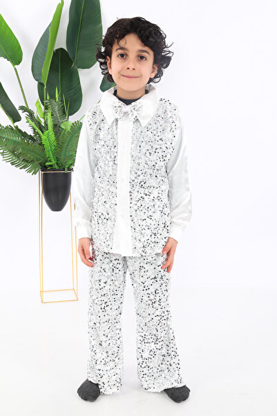 Kadıköy Kostüm Костюм танцюриста з білими паєтками для хлопчика