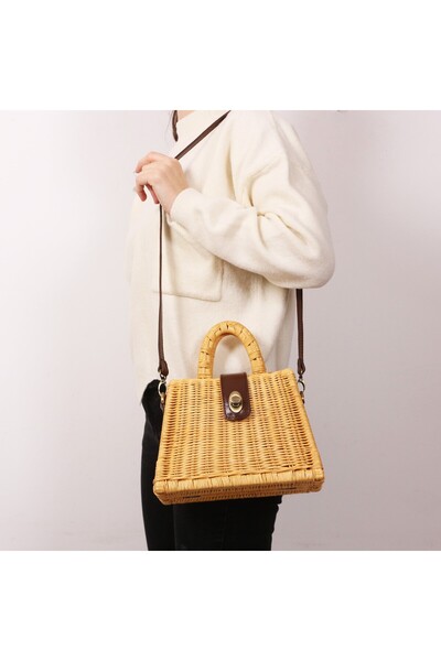 Mylamp MYBAG SUN RATTAN ÇANTA 25x13x29 cm LARGE
