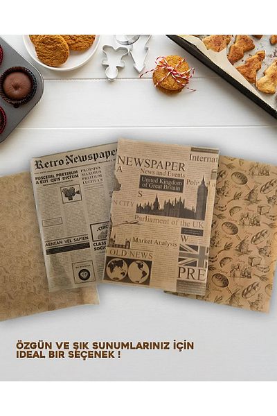 Mode Cool Vintage Patterned Oil Paper |   50 Newspaper Pattern Presentation Paper |   Mixed Pattern