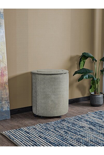 Meşe Home Elisa Makyaj Masalı Aynalı Organizerli Yumuşak Kumaşlı Kırlentli Puf / Makyaj Masası - Renkli