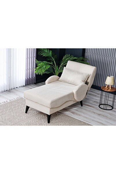 Meşe Home Pascal Desenli ve Düz Kumaş Plastik Yüksek Ayaklı Minderli Bazalı Modern Kademeli Tv Koltuğu