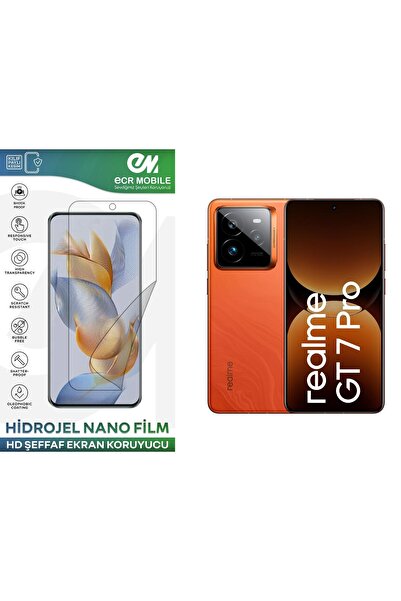 ECRMOBILE Realme GT 7 Pro ile Uyumlu Hidrojel Ekran Koruyucu Film HD-ŞEFFAF(T...