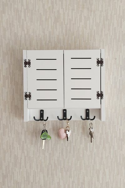 HKM Ticaret 35x40 Cm Dekoratif Sigorta Panosu! Anahtarlıklı Sigorta Saklama Kutusu!