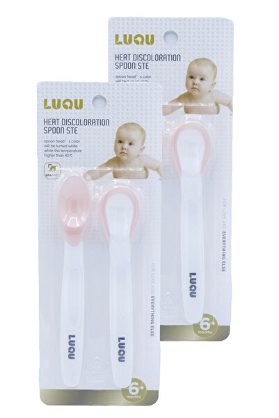 LUQU BABY Luqu Spoon Temperature Sensor 2 spoon-Pink-Pack of 2