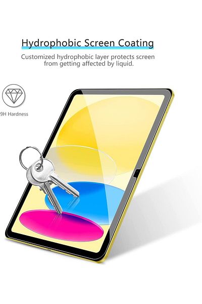 AWH عبوتان من واقي الشاشة لجهاز iPad 10th Gen 10.9" (2022)، زجاج مقسّى مع إطار محاذاة