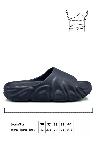 Moda Anna 2000 Модель Легкі Eva Сині Літні Пляжні та Басейнні Капці - Lavabo