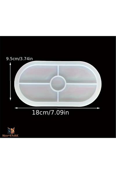 NorthAK Epoxy Silicone Oval Tray Mold Decorative Tray Mold - Silicone Tray Mold