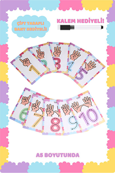 Age 1 - Age 4 Numbers Cards Fun and Educational Set (10 PAGES-A5 SIZE)