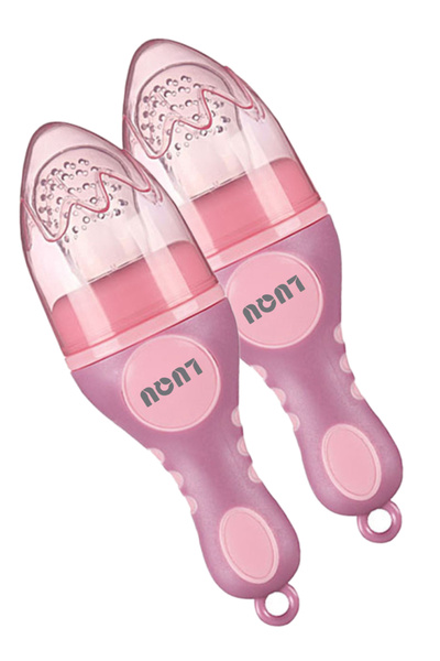 LUQU BABY Luqu Fruit Feeder Silicone-Pink-Pack of 2