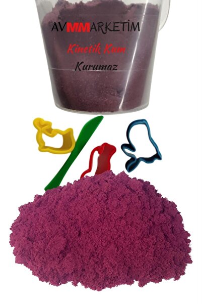 AVMmarketim Oyun Kalıbı Hediyeli Kurumayan Kinetik Kum 800 Gram ve Kalıp Hedi...