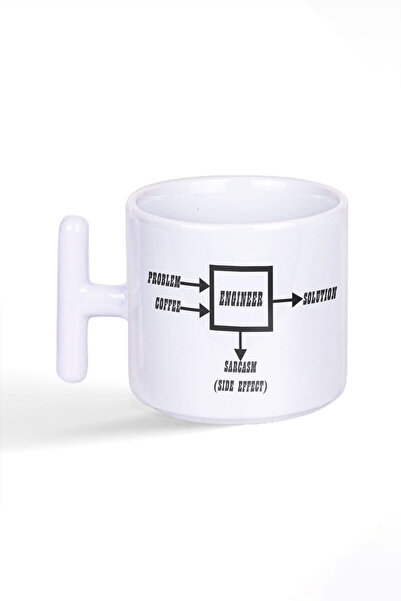 qoeuyl boutique Engineer Fun Engineer - كوب لاتيه مطبوع عليه هدية بمقبض على ش...