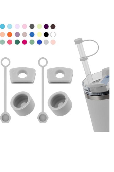 Stanley 2 Set Gray Stanley - Silicone Spill Proof Leak Proof Quencher Set