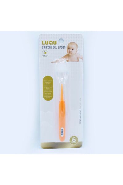 LUQU BABY ملعقة لوكو سيليكون - برتقالي