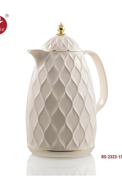 ROZE White Pearl Tea Flask Set of 3 (1/2 Liter, 1 Liter, 1.5 Liter)