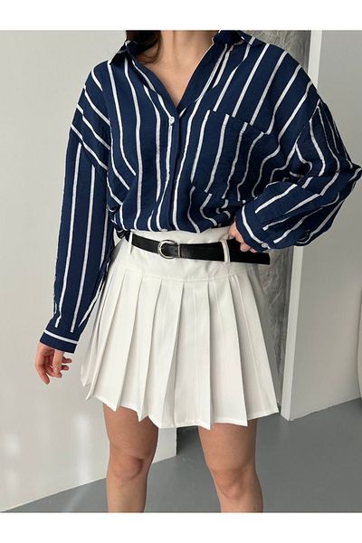 Ekim Store Μίνι σορτς φούστα με ζώνη New Season