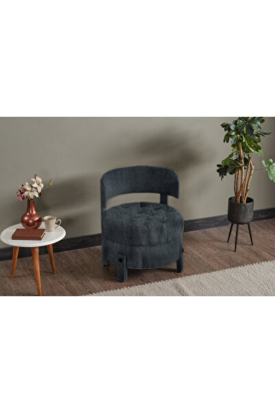 Meşe Home King Kapitoneli Silinebilir Kumaş Konforlu Modern Tasarım Renk Seçenekli Tekli Sandalye