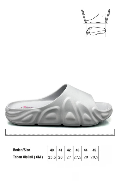 sermoda Tarz Model Hafif Eva Yazlık Plaj Terliği Havuz Terliği Lavabo Terliği 2000 Gri