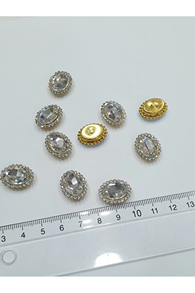 CRYSTALSHOP Sa kamenčićima ivica - ovalni kristal 15*20 mm (50 kom)