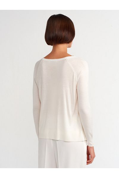 Dilvin Πουλόβερ με λαιμόκοψη Basic Slim Knitwear