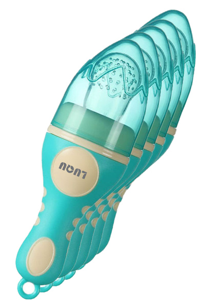 LUQU BABY Luqu Fruit Feeder Silicone-Blue-Pack of 5