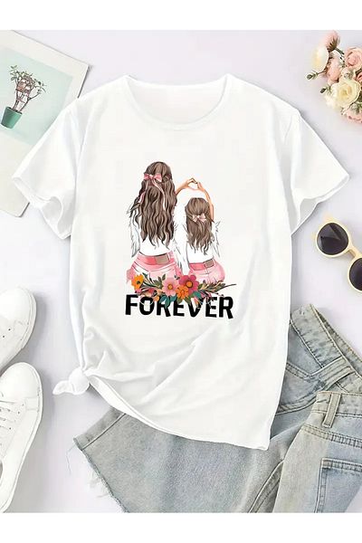Pink Sky Tricou Mamă și Fiică (ADAUGĂ 2 BUC. ÎN COSERUL PENTRU FĂCUT UNIC PRODUS COMBINAT)