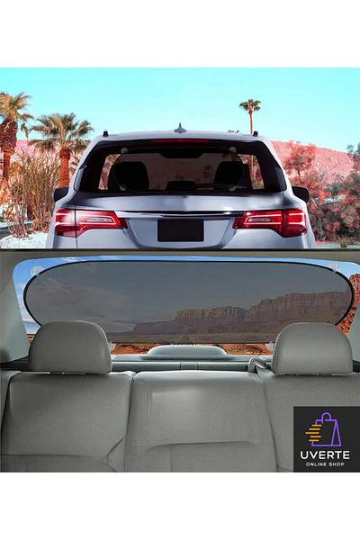 UVERTE Auto Rear Window Sunshade Car Rear Window Sunroof Glass Ceiling Sunshade Curtain with Suction Cup