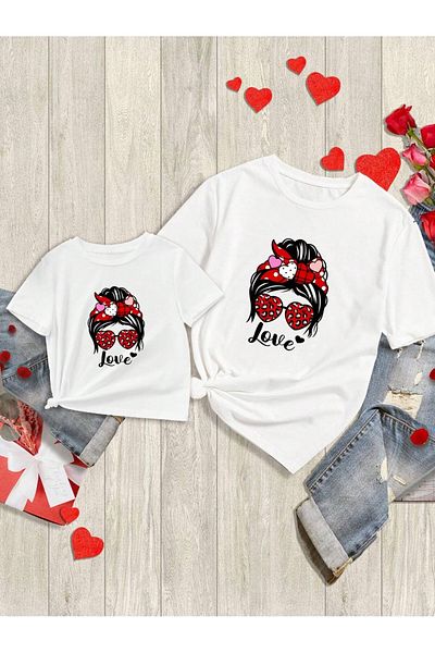 Pink Sky T-shirt Mother and Daughter (ADDY TO 2 BASKETS TO MAKE SINGLE PRODUCT COMBIN)
