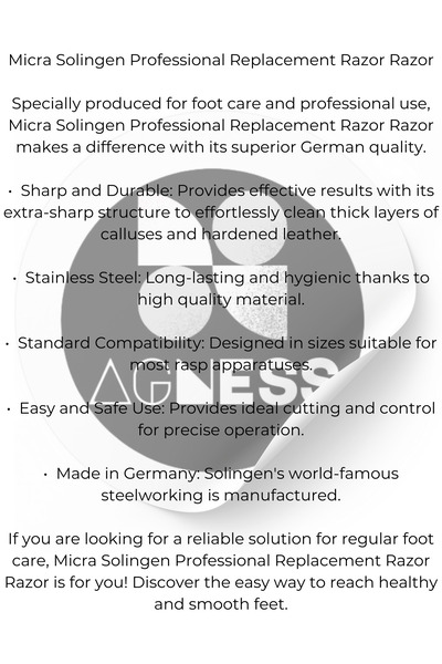 AGNESS Micra Solingen Professional Yedek Raspa Jileti 10’lu ASU-31