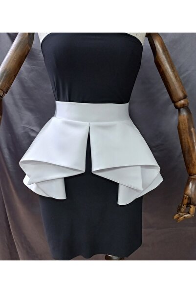 es moda shop Κορσέ με λεπτομέρεια από πουλί μάτια Γκέτα, λευκό