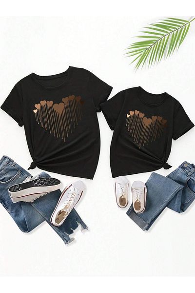 Pink Sky T-shirt Mother and Daughter (ADDY TO 2 BASKETS TO MAKE SINGLE PRODUCT COMBIN)