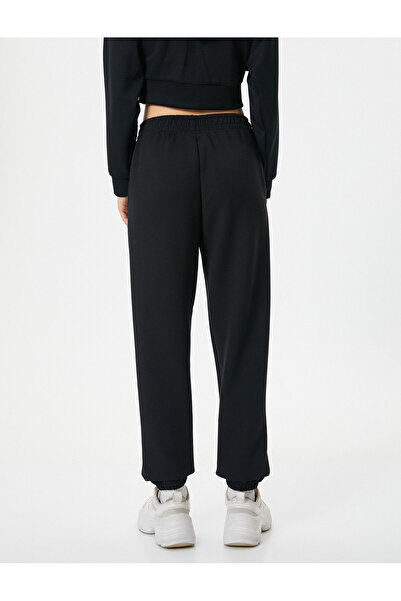 Koton Spor Basic Jogger Eşofman Altı Yüksek Bel Rahat Kalıp Cepli