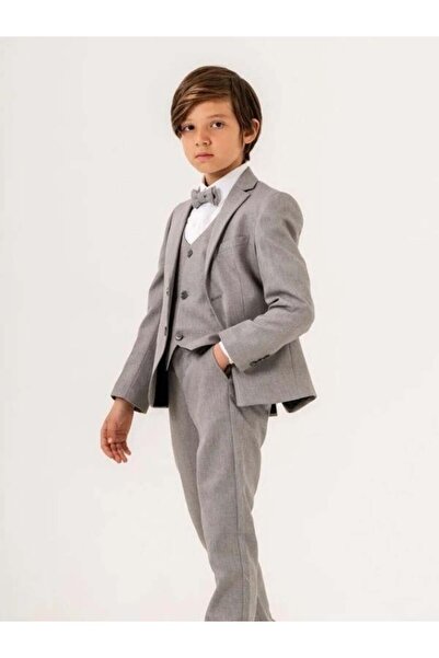 Carinos Boy's Textured Fabric Full Set Suit (5-9 Years)