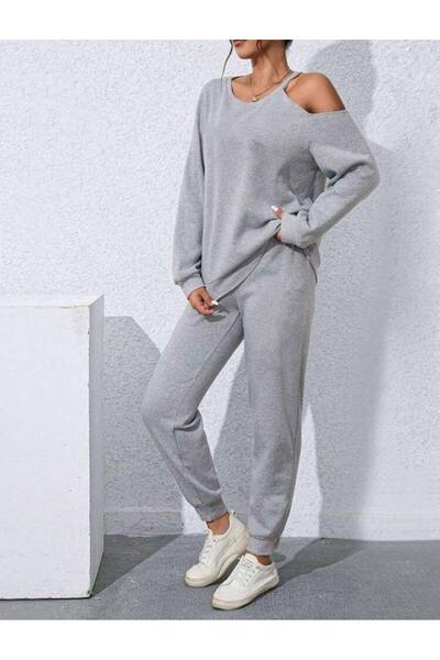 ARV MODA FASHİON THAT İNSPİRES OMUZ DETAY İKİ İPLİK İKİLİ EŞOFMAN TAKIM