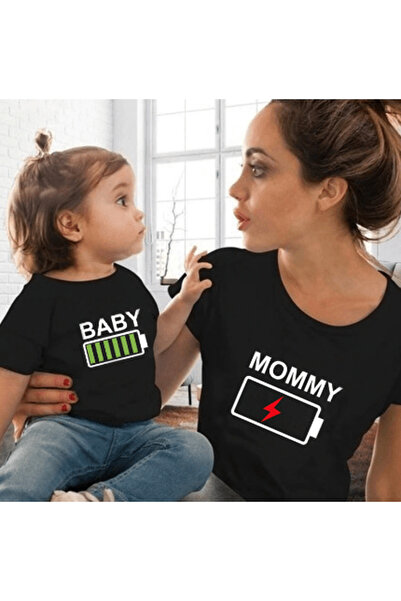 Pink Sky Tisort Мати і дочка єдиний продукт, щоб зробити комбінацію 2PCS ДОДА...