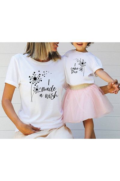 Pink Sky T-shirt Mother and Daughter (ADDY TO 2 BASKETS TO MAKE SINGLE PRODUCT COMBIN)